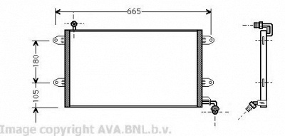 AVA QUALITY COOLING vw5137 -  Конденсатор, кондиционер